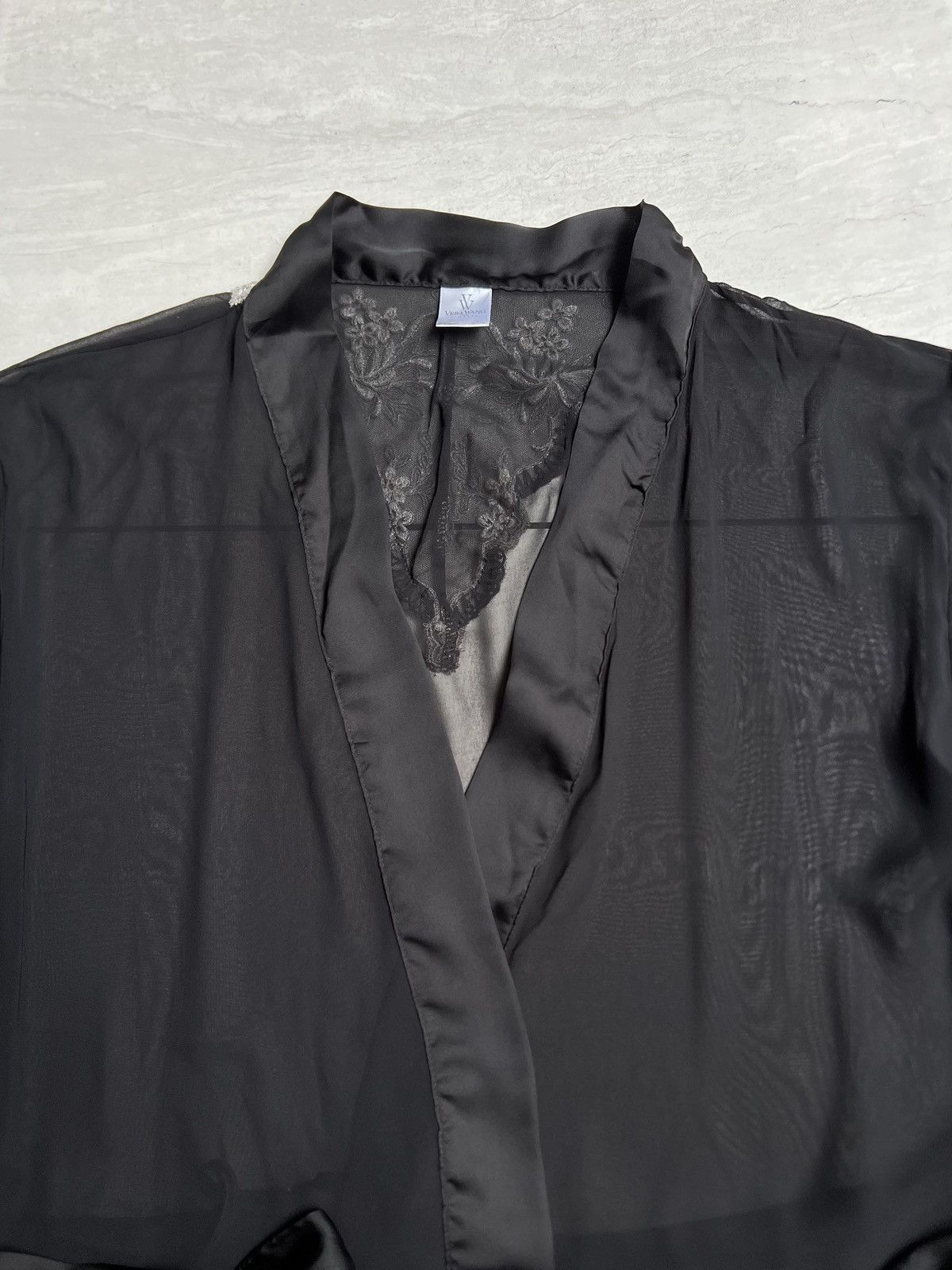 Other VERA WANG For Fidelia Black Mesh Kimono Size US M / EU 48-50 / 2 - 8 Thumbnail