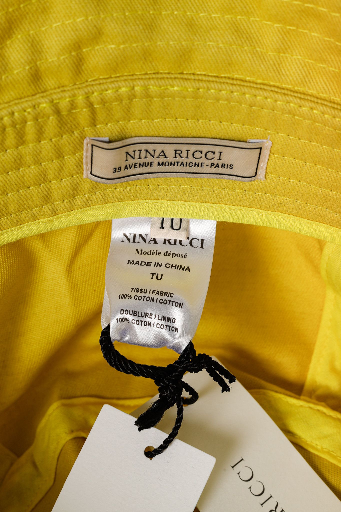 Nina Ricci Nina Ricci "Lime & Navy" Logo-Embroidered Tall Bucket Hat Size ONE SIZE - 7 Thumbnail
