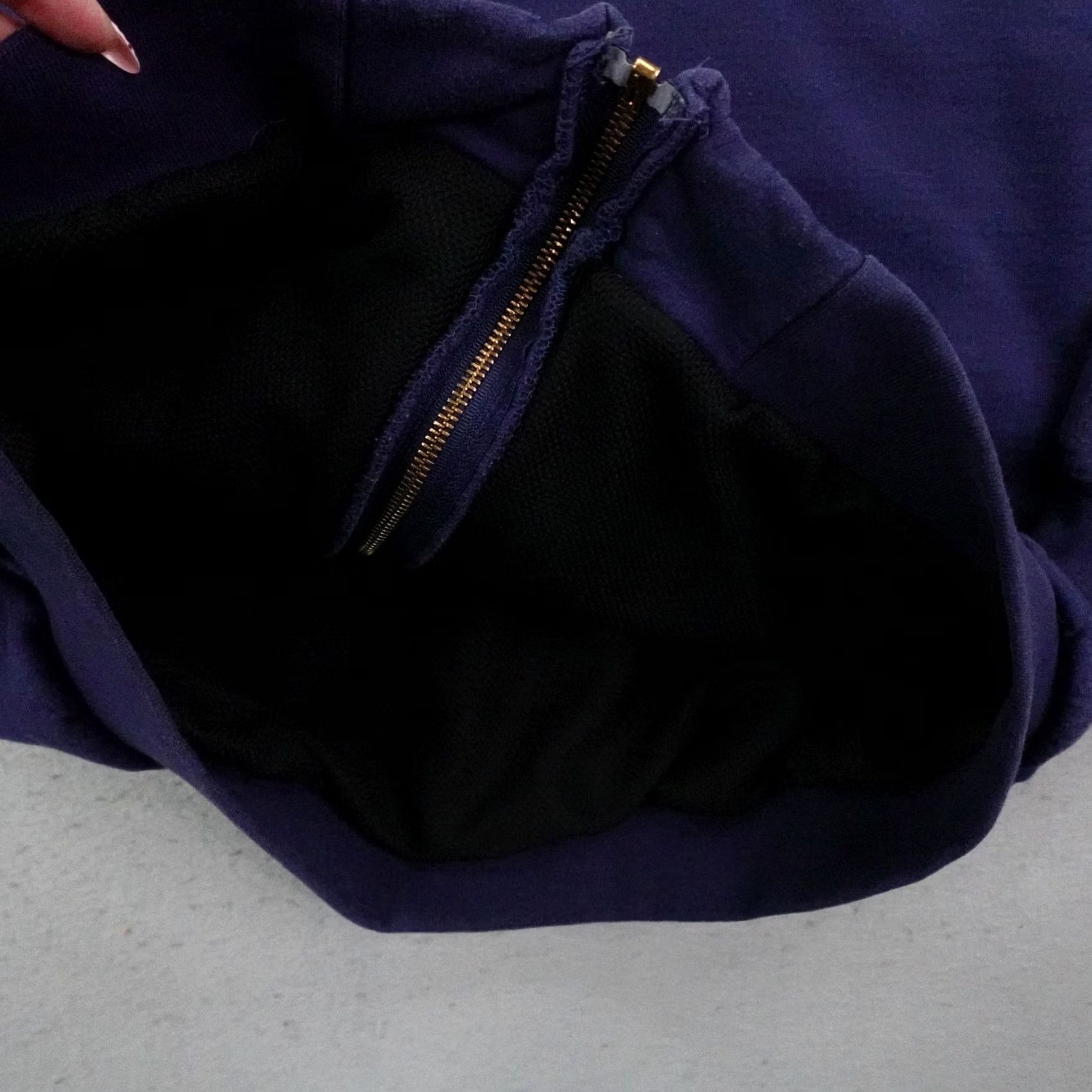 Carhartt VINTAGE Carhartt Hoodie Mens Large Blue Thermal Lined Zip Sweatshirt Jacket Y2K Size US L / EU 52-54 / 3 - 5 Thumbnail