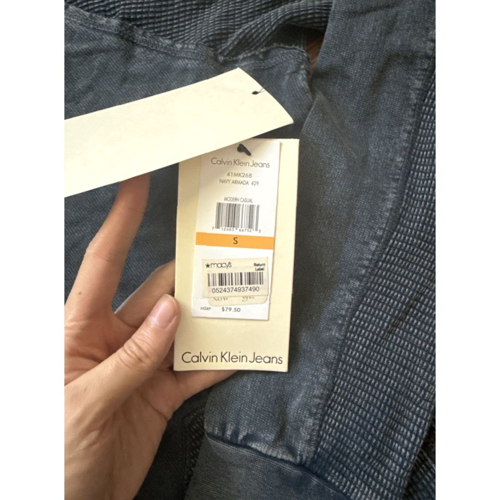 Calvin Klein VINTAGE Calvin Klein Hoodie S Blue Distressed NEW Size US S / EU 44-46 / 1 - 5 Thumbnail
