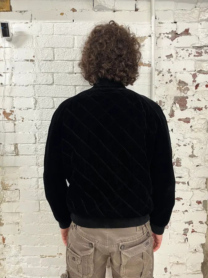 Saint Laurent Paris AW2018 Saint Laurent Black Velvet Quilted Bomber Jacket Size US M / EU 48-50 / 2 - 3 Thumbnail