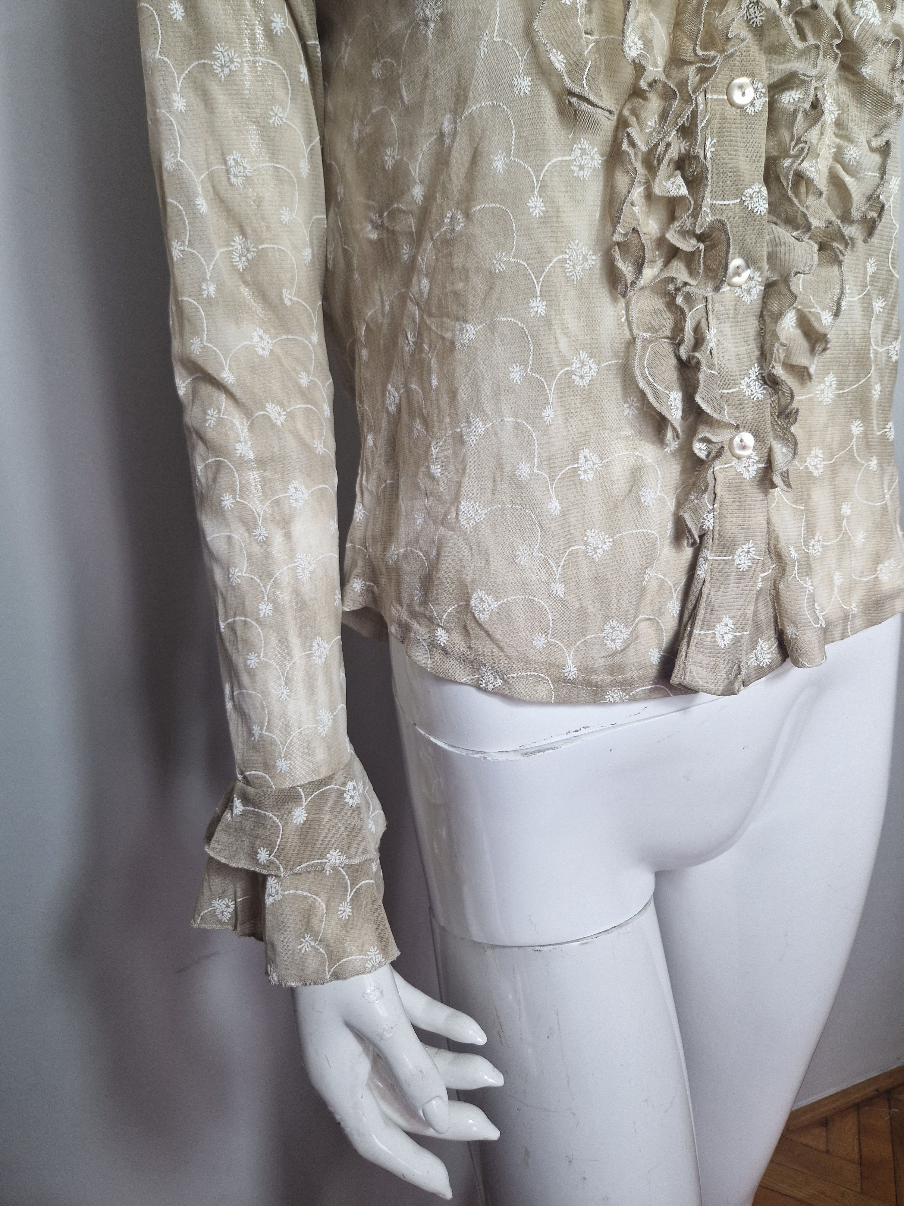 Japanese Brand × Vintage vintage flare transparent blouse Size L / US 10 / IT 46 - 7 Thumbnail