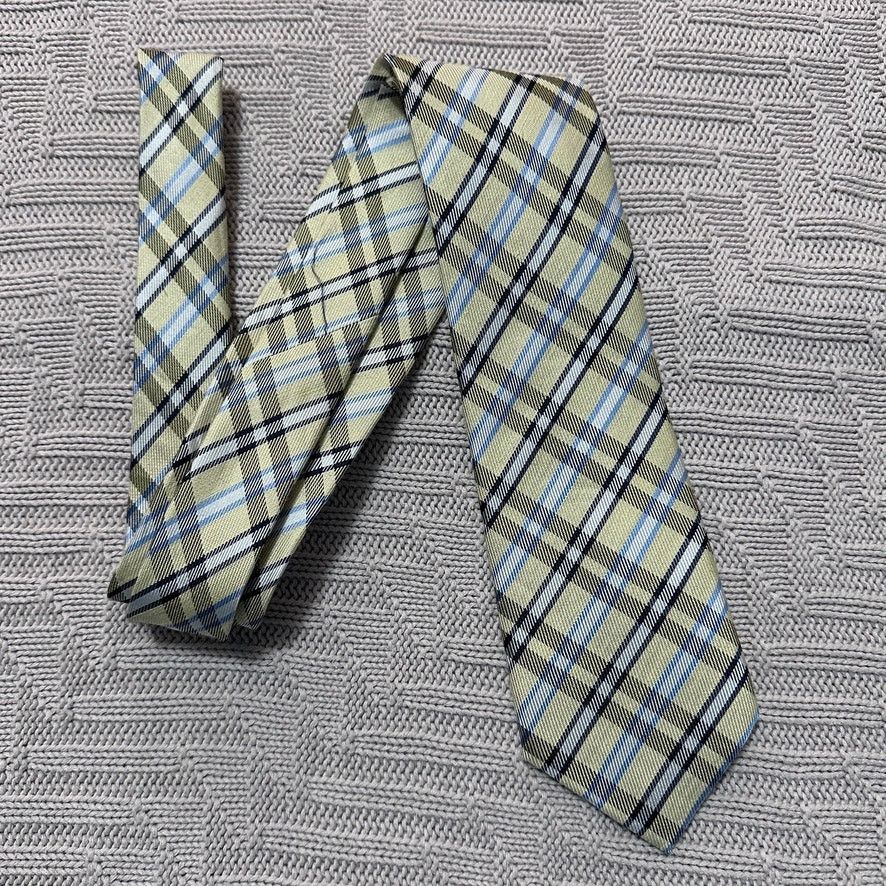 Other Bruno Marchesi yellow green plaid silk linen tie Size ONE SIZE - 1 Thumbnail