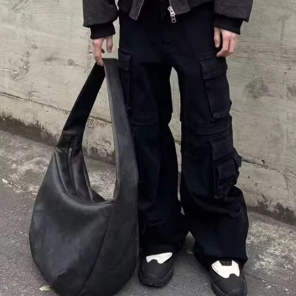 Japanese Brand Tote Bag​​ Vintage Style Men's Crossbody Bag​​ PU Leather Size ONE SIZE - 2 Thumbnail