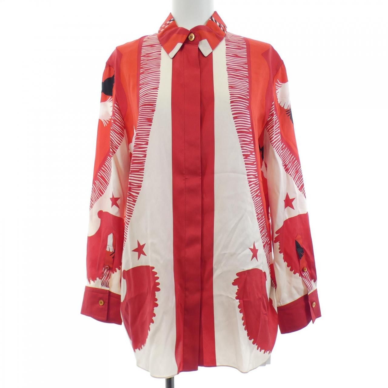 Hermes Hermes Hermes Poste Et Cavalerie Silk Shirt Textile Tops DUTY FREE for USA Size ONE SIZE - 1 Thumbnail