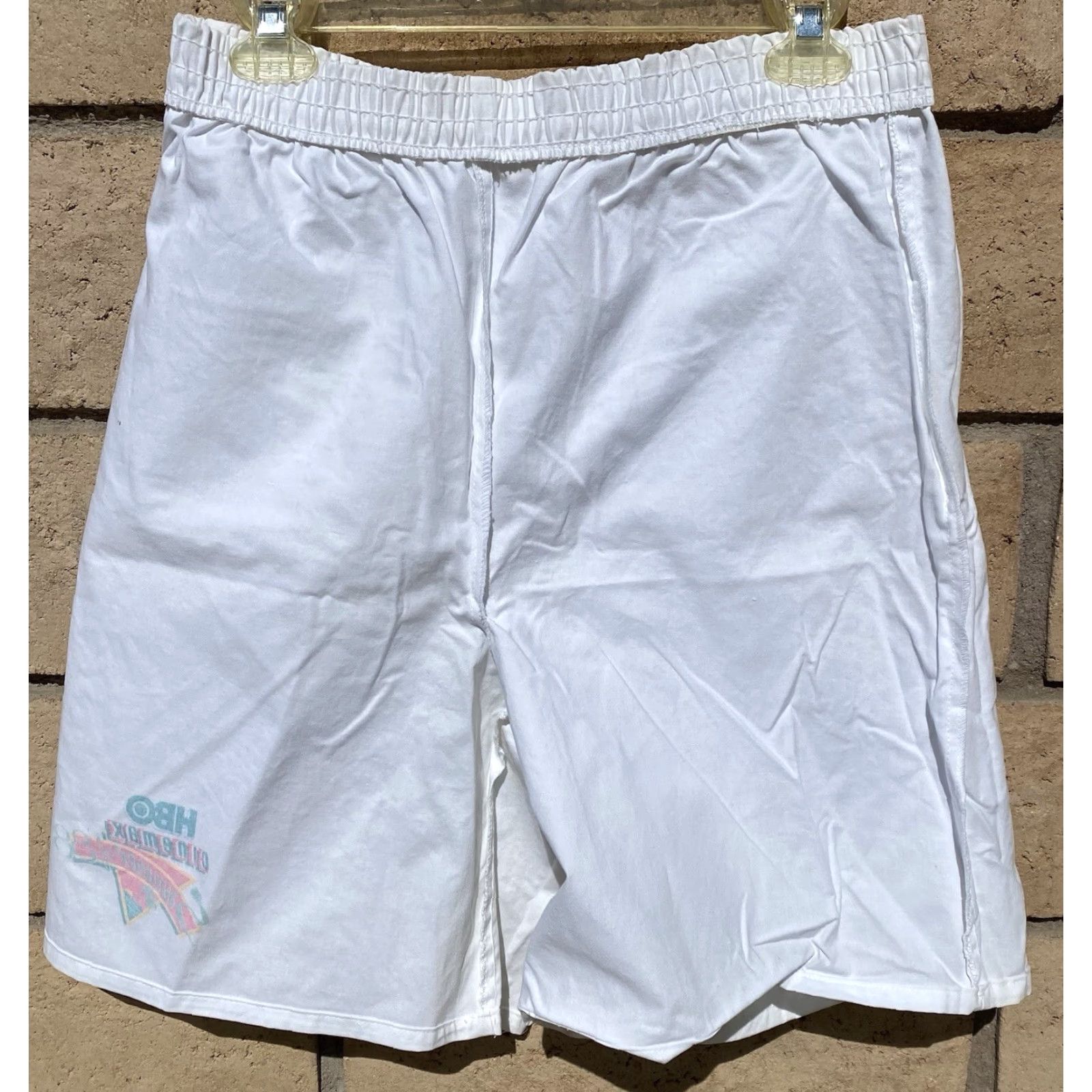 Vintage VINTAGE HBO Cinemax Summer Of 88 Graphics Shorts Drawstring White Cotton Size L Mens Shorts Size US 33 - 7 Thumbnail