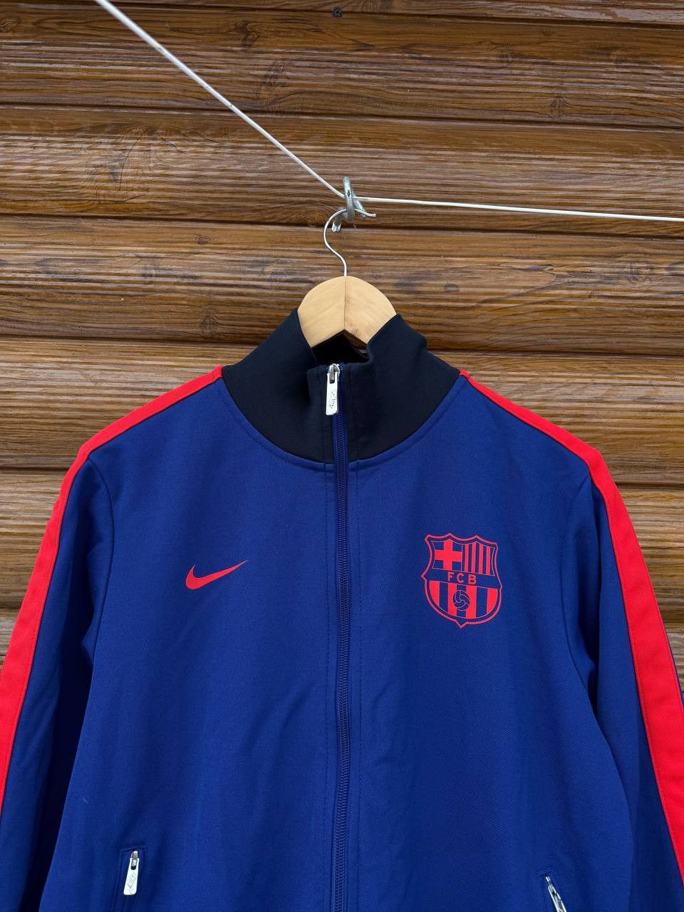 Nike Vintage Nike FC Barcelona Football Jacket Soccer Track Top Size US M / EU 48-50 / 2 - 2 Thumbnail
