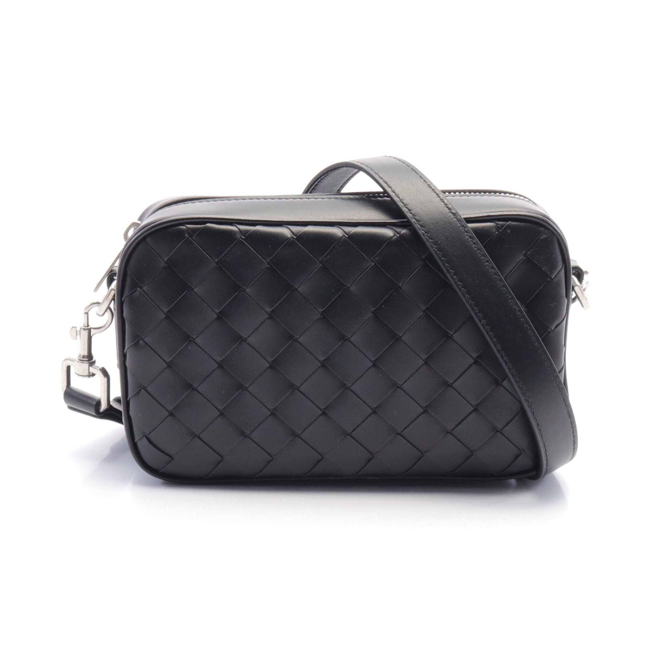 Bottega Veneta Bottega Veneta Intrecciato Shoulder Bag Leather Black Size ONE SIZE - 1 Thumbnail