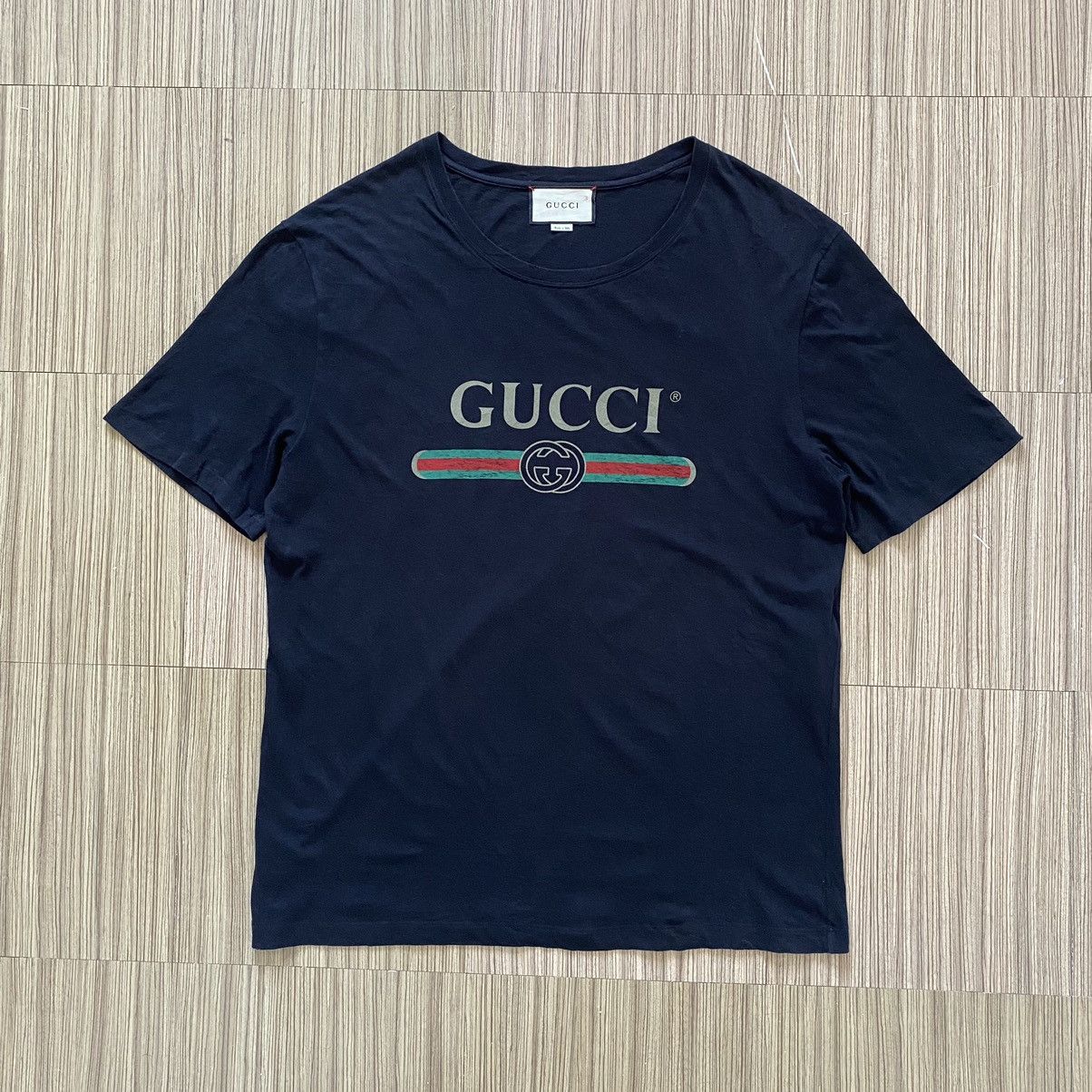 image of Gucci Logo T-Shirt in Black, Men's (Size 2XL)