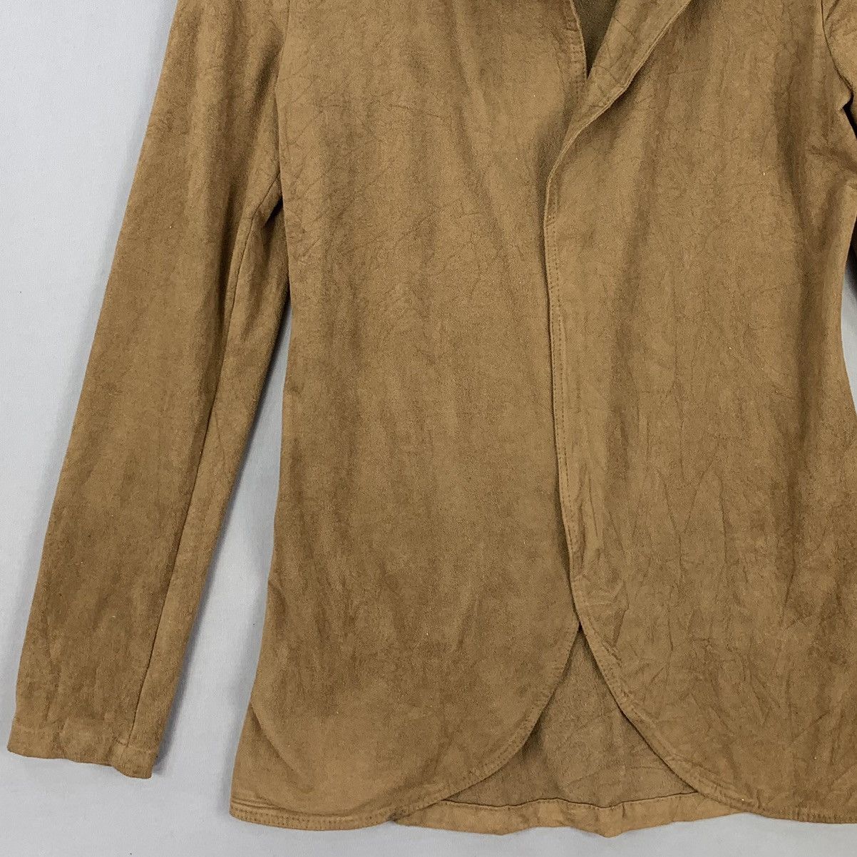 Other Rare Italian Made Faux Suede Cardigan Size S / US 4 / IT 40 - 3 Thumbnail
