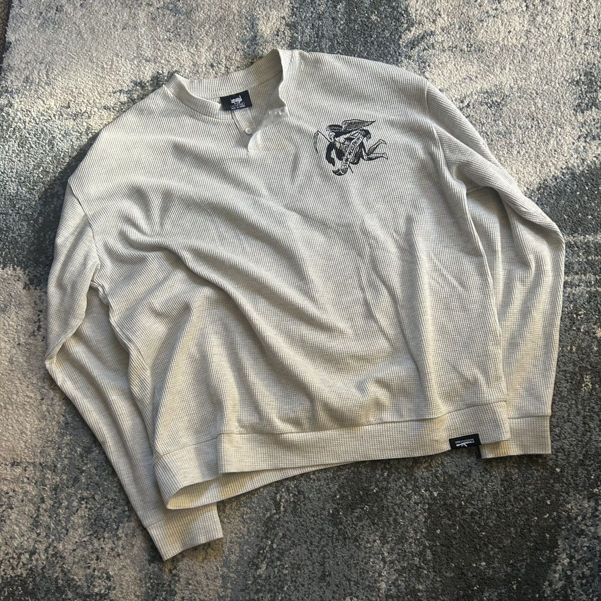 G59 Records 2023 $uicideboy$ OCCULT ESOTERiC OATMEAL MÉLANGE HENLEY Size US XL / EU 56 / 4 - 9 Thumbnail