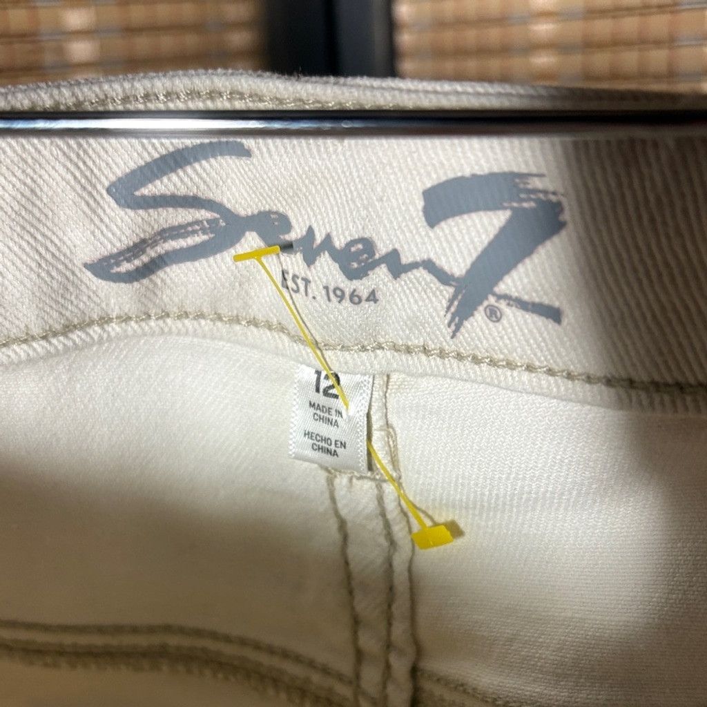 Seven 7 Seven7 Cream Denim Jeans Size 34" / US 12 / IT 48 - 4 Thumbnail