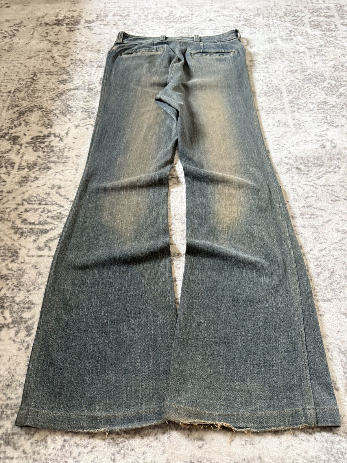 Tornado Mart Tornado Mart Artisanal Studded Tribal Mud Wash Flare Jeans Size US 29 - 2 Thumbnail
