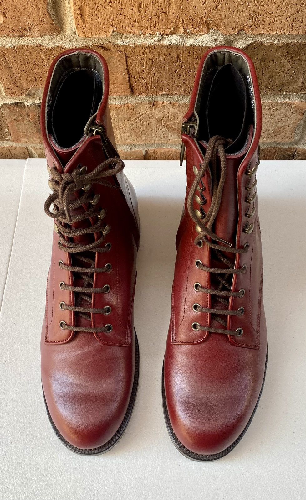 Dsquared2 DSQ2 🇮🇹 Veg Tan Calf Denim Lined Goodyear Combat Boots 13 NEW Size US 13 / EU 46 - 15 Thumbnail
