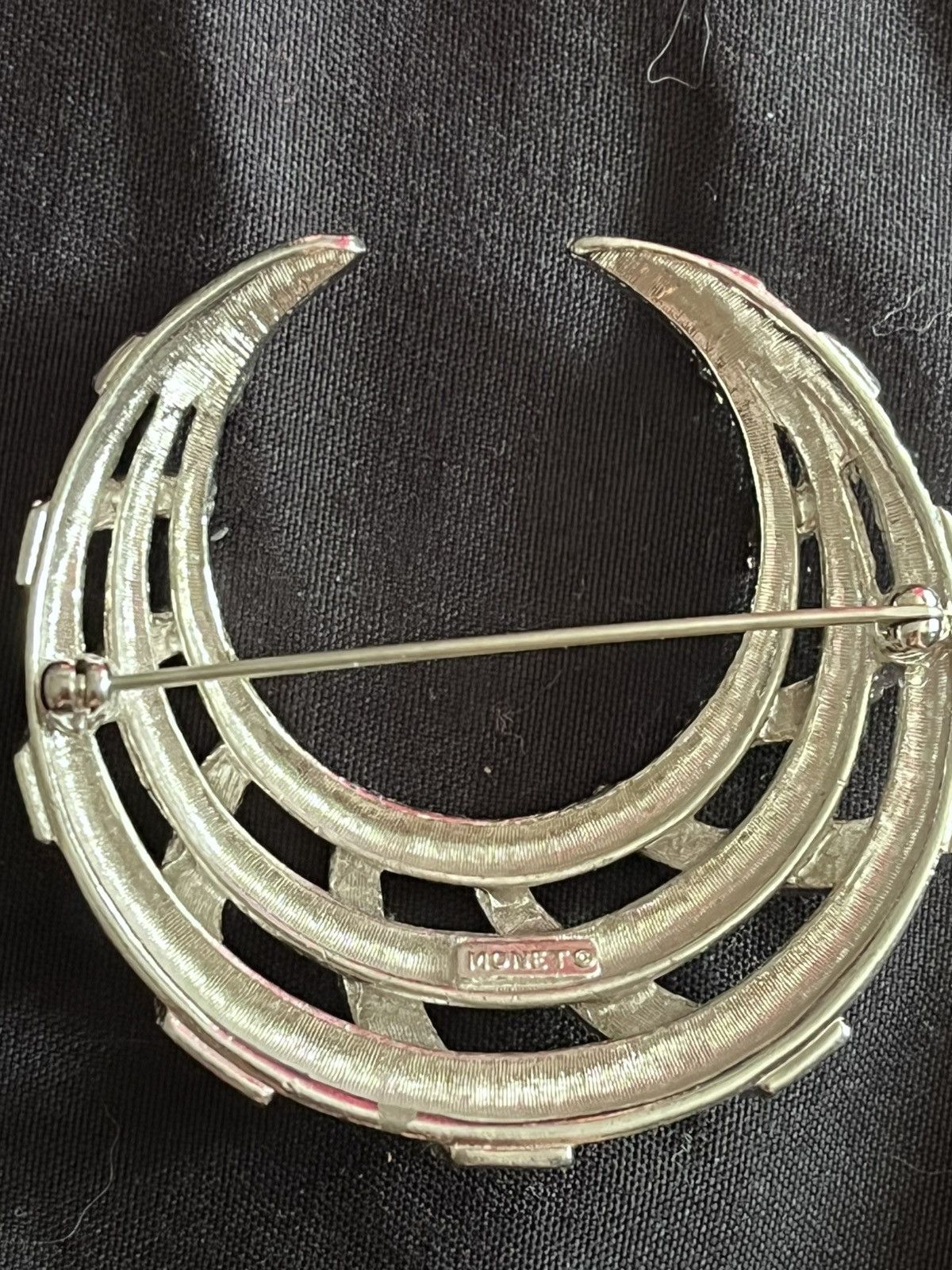 Monet Vintage Monet silver tone filigree brooch multi texture Size ONE SIZE - 3 Thumbnail