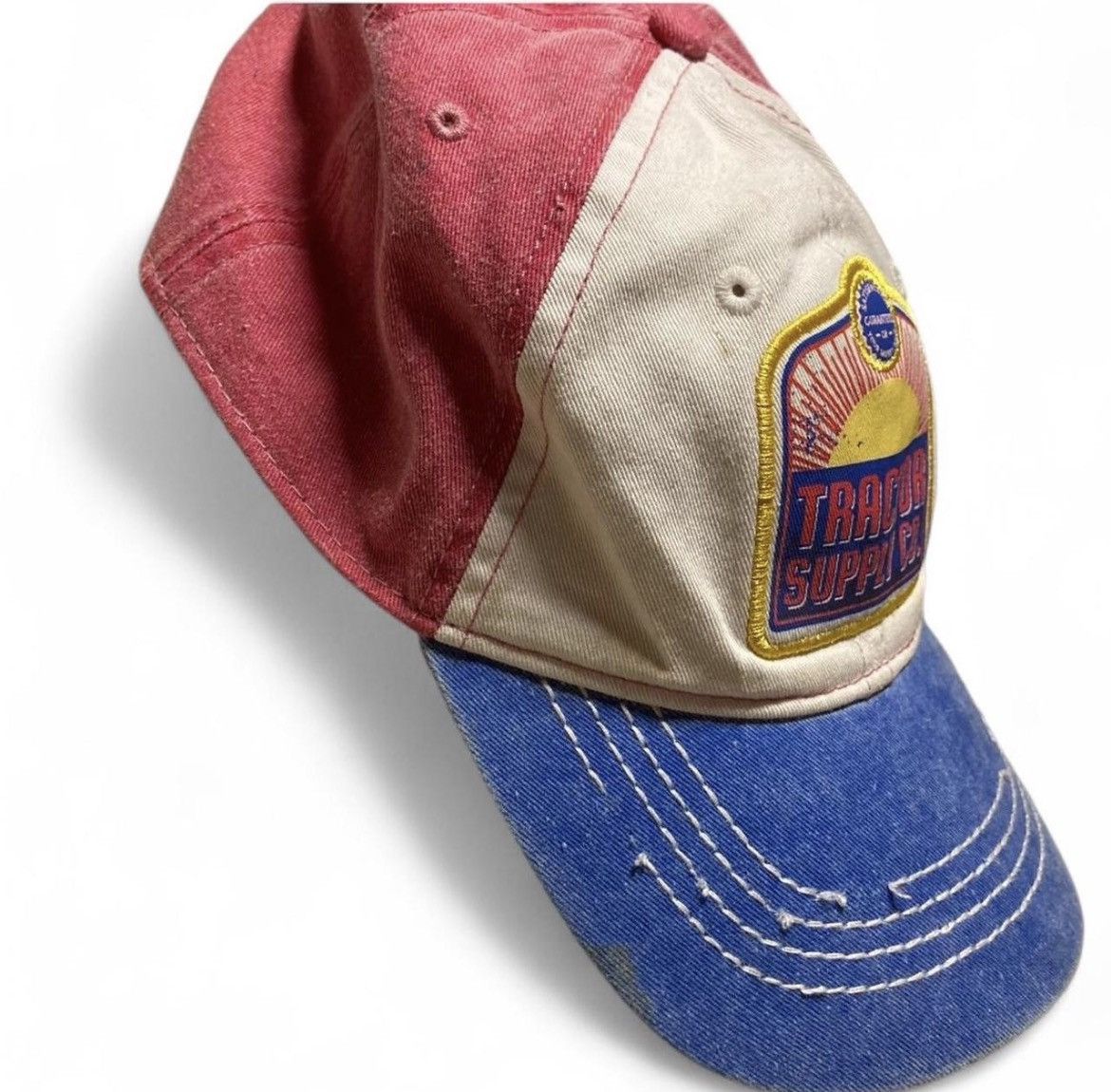 Vintage Vintage Tractor Supply Co. Trucker Hat - Red/Blue/Cream Size ONE SIZE - 4 Thumbnail