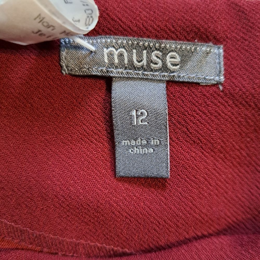 Other Muse Casual Sheath Solid Dress Size 12 Burgundy Size XL / US 12-14 / IT 48-50 - 5 Thumbnail