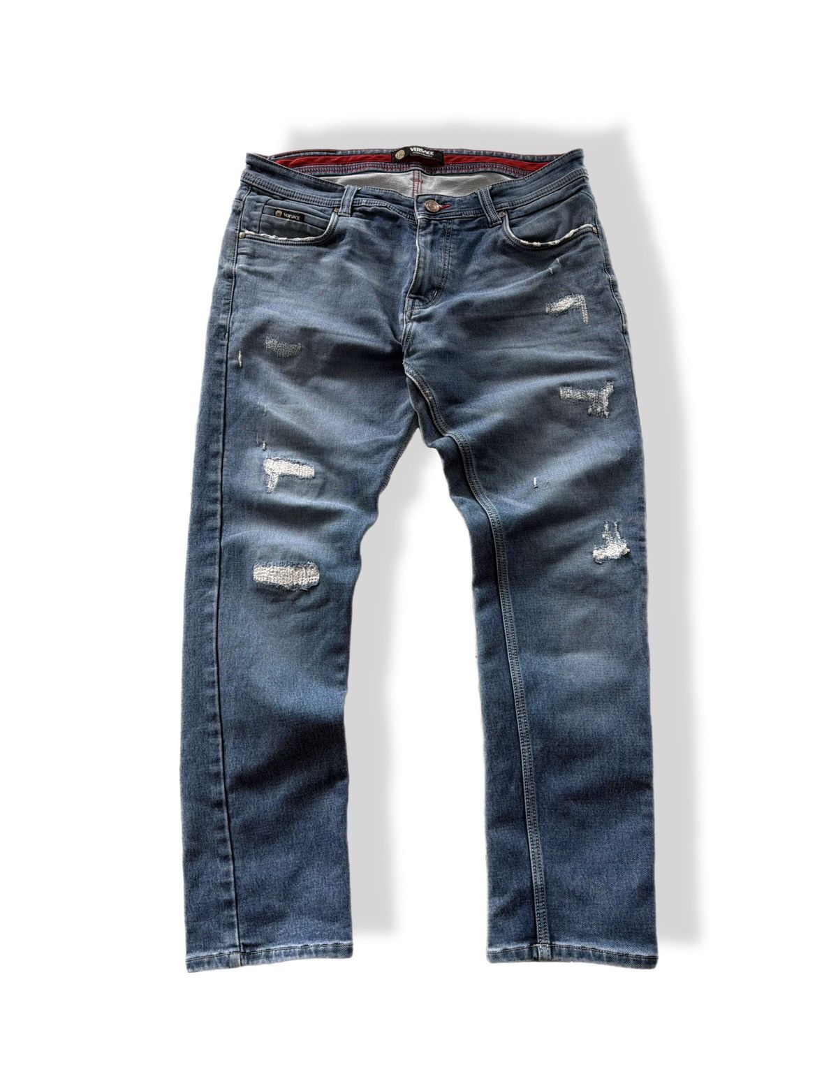 Versace Vintage Versace Classic Big Logo Baggy Jeans 90s Size US 36 / EU 52 - 1 Thumbnail