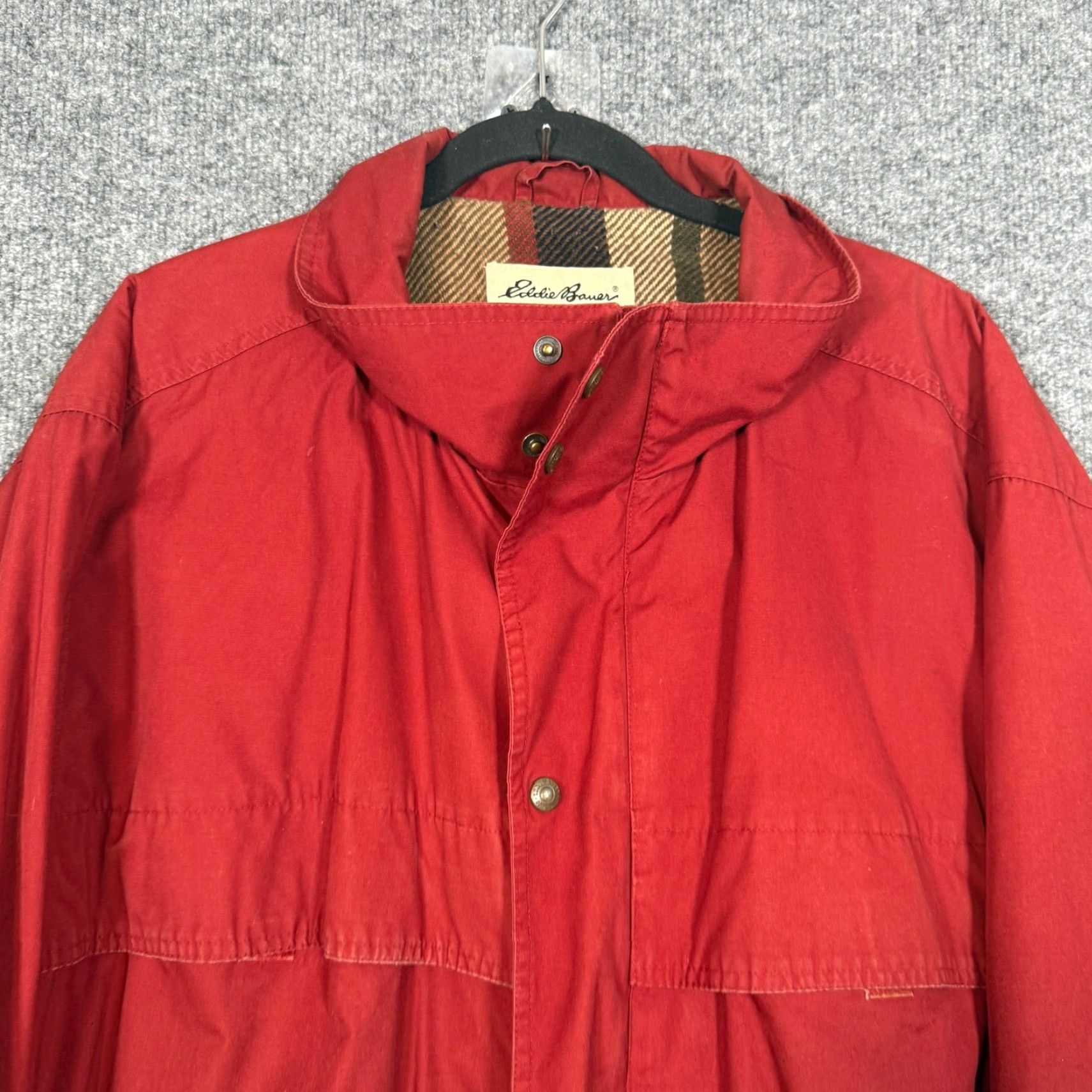 Eddie Bauer VINTAGE Eddie Bauer Mountain Parka Jacket Mens XXL Red Plaid Lined Wool Field Coat Size US XXL / EU 58 / 5 - 3 Thumbnail