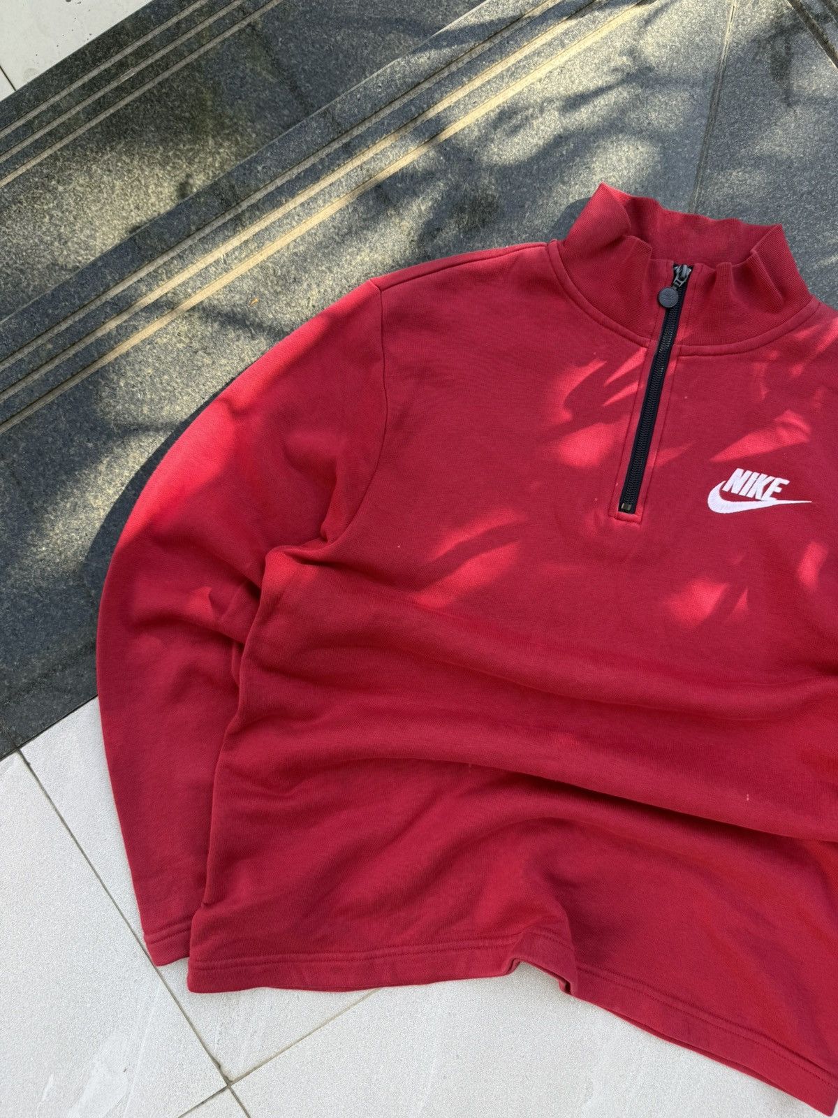 Nike × Vintage 90’s NIKE RARE SWOOSH BIG BACK LOGO Y2K RETRO 1/4ZIP HOODIE Size US M / EU 48-50 / 2 - 5 Thumbnail