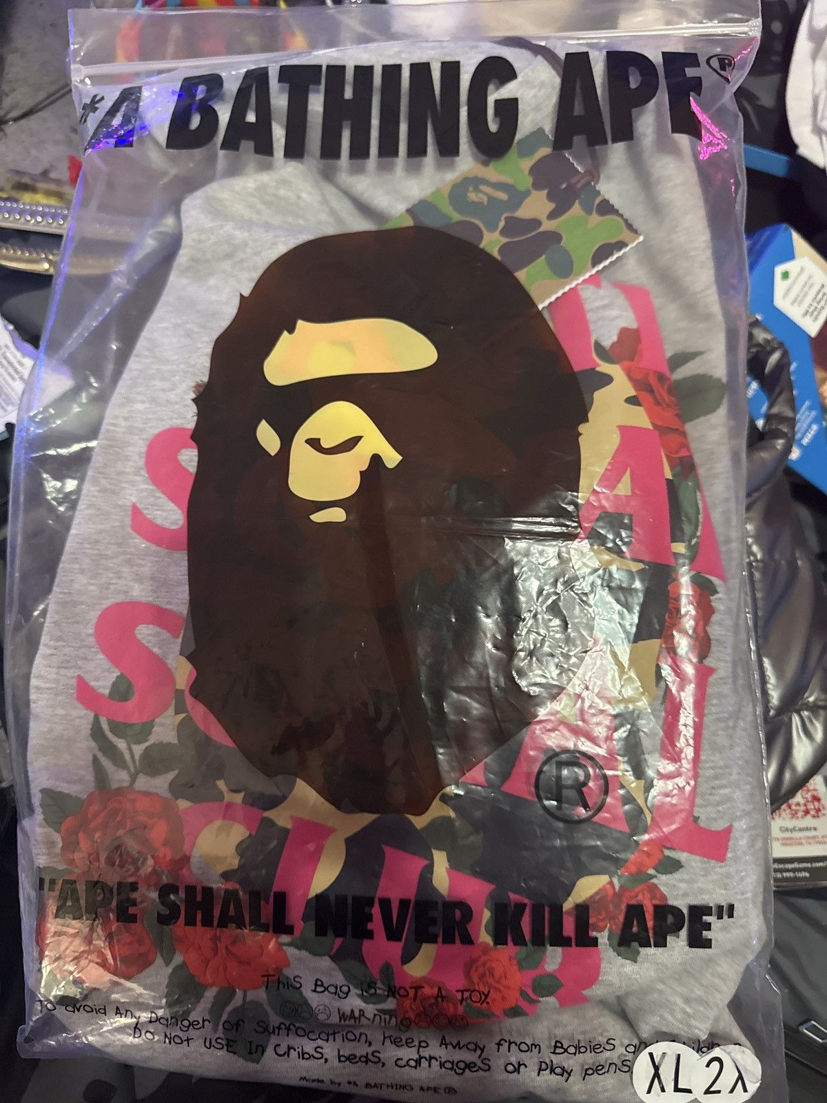 Anti Social Social Club × Bape Brand new Bape Anti Social Club Tshirt Size US XL / EU 56 / 4 - 1 Thumbnail