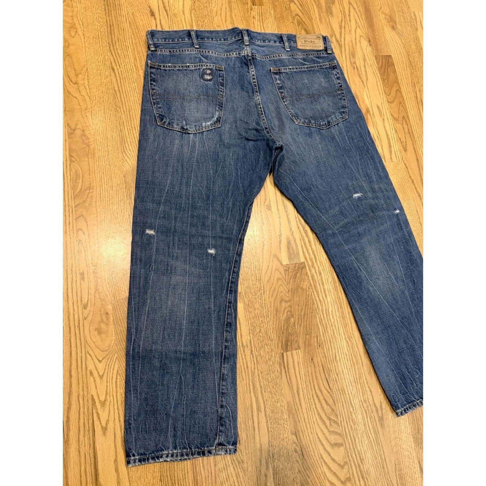 Polo Ralph Lauren Polo Ralph Lauren Jeans Men Distressed Classic Fit 5-Pocket Denim Straight Blue 38x30 Regular Inseam 30 Logo Vintage Style Size US M / EU 48-50 / 2 - 3 Thumbnail