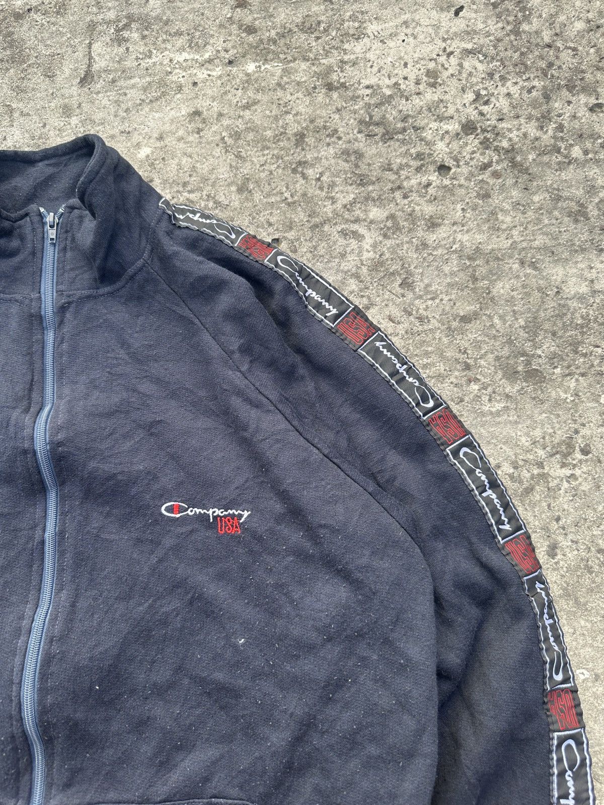 Champion Vintage Champion USA Lampas Zip Up Jacket Streetwear Rare XL Size US XL / EU 56 / 4 - 3 Thumbnail
