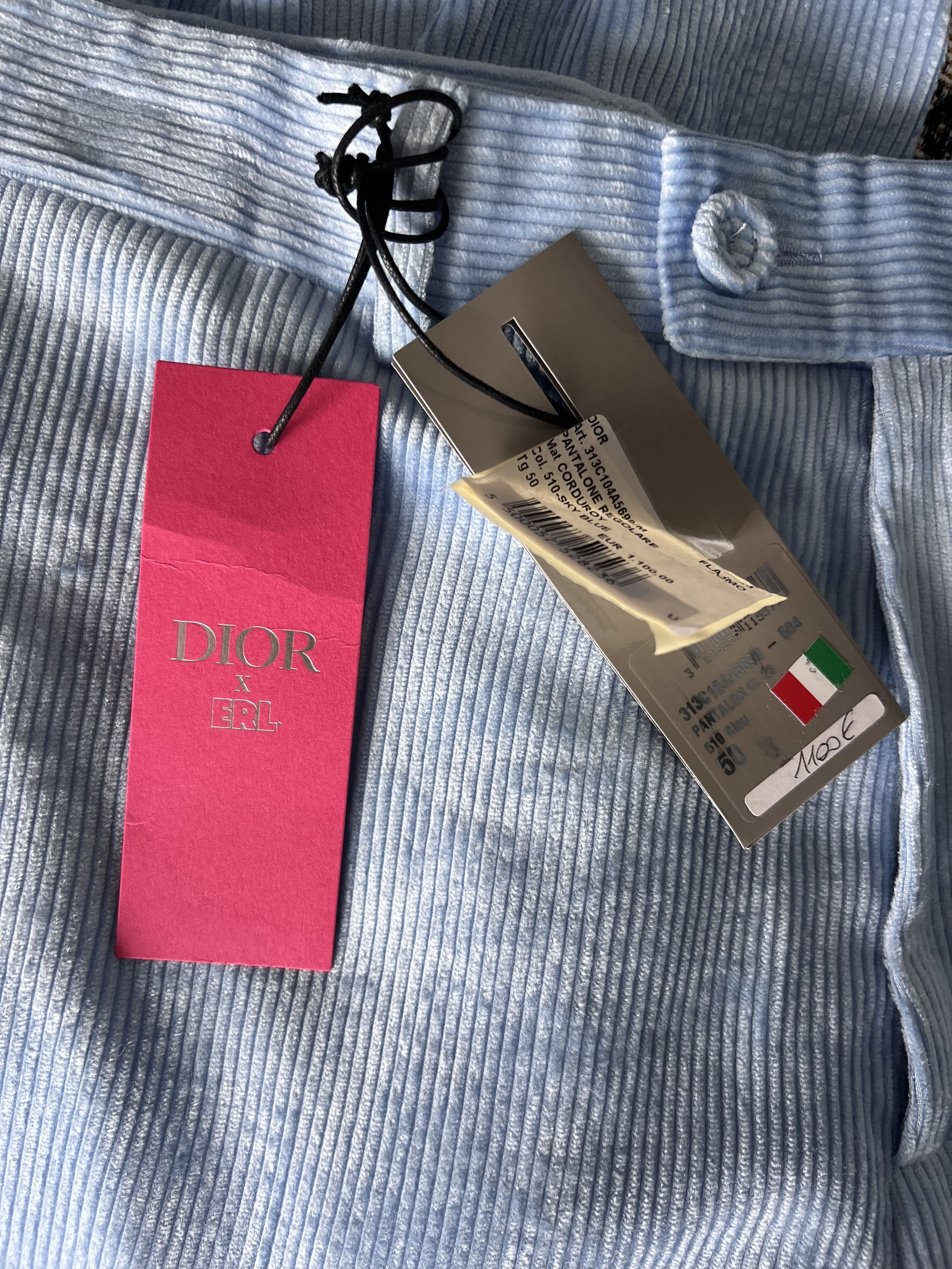 Dior × ERL Dior ERL Corduroy Pants in Baby Blue Size US 34 / EU 50 - 8 Thumbnail
