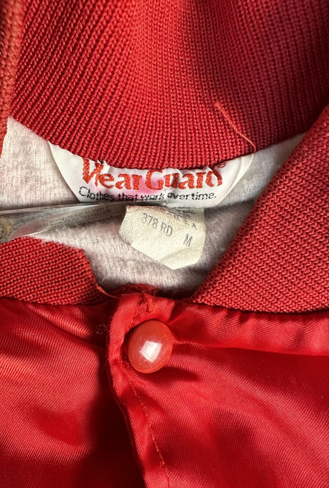 Other Vintage Red Satin SECURITY Jacket | 80s–90s Bomber | M Size US M / EU 48-50 / 2 - 5 Thumbnail