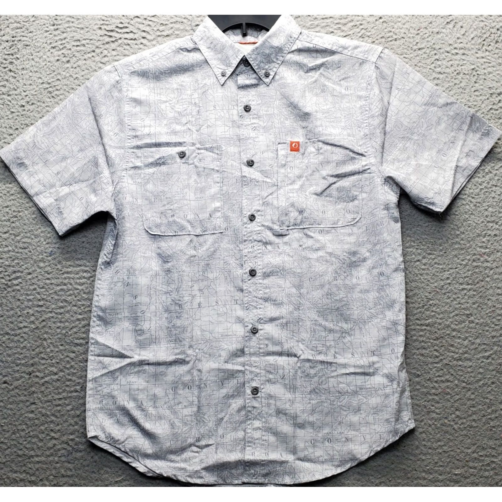 Vintage The American Outdoorsman Fishing Shirt Mens S Button-Down Multi World Atlas Size US S / EU 44-46 / 1 - 2 Thumbnail