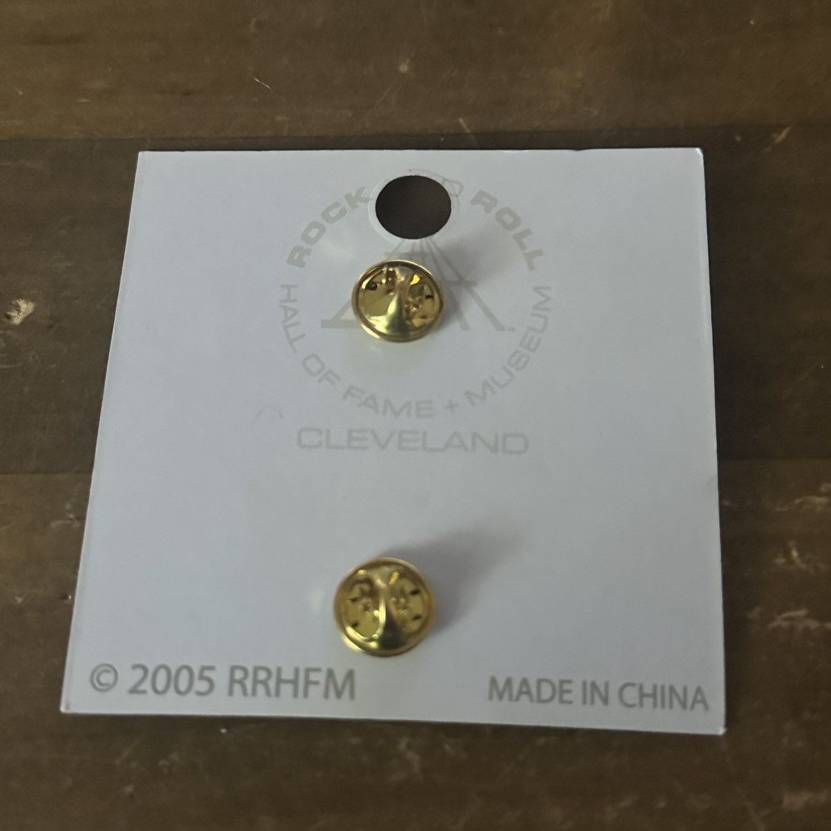 Vintage Rock and Roll Hall of Fame Cleveland butterfly guitar pin Size ONE SIZE - 2 Thumbnail