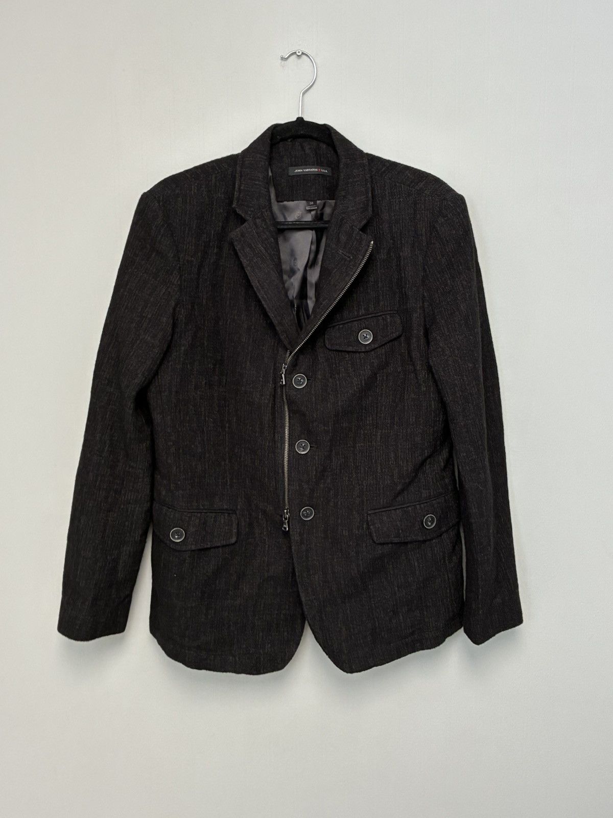 John Varvatos Zip Front Blazer Jacket Size USA 38 EU 48 Size US M / EU 48-50 / 2 - 4 Thumbnail