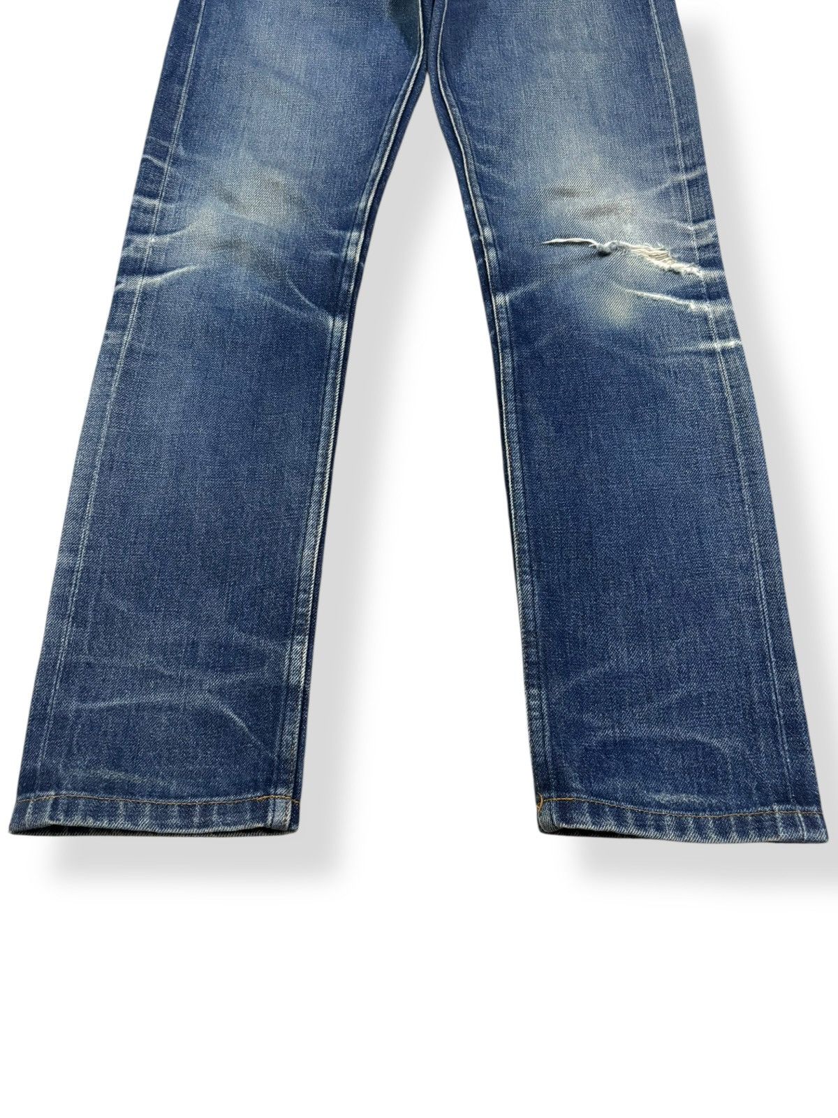 A.P.C. A.P.C Petit New Standard Selvedge Blue Wash Distressed Jeans Size US 29 - 8 Thumbnail