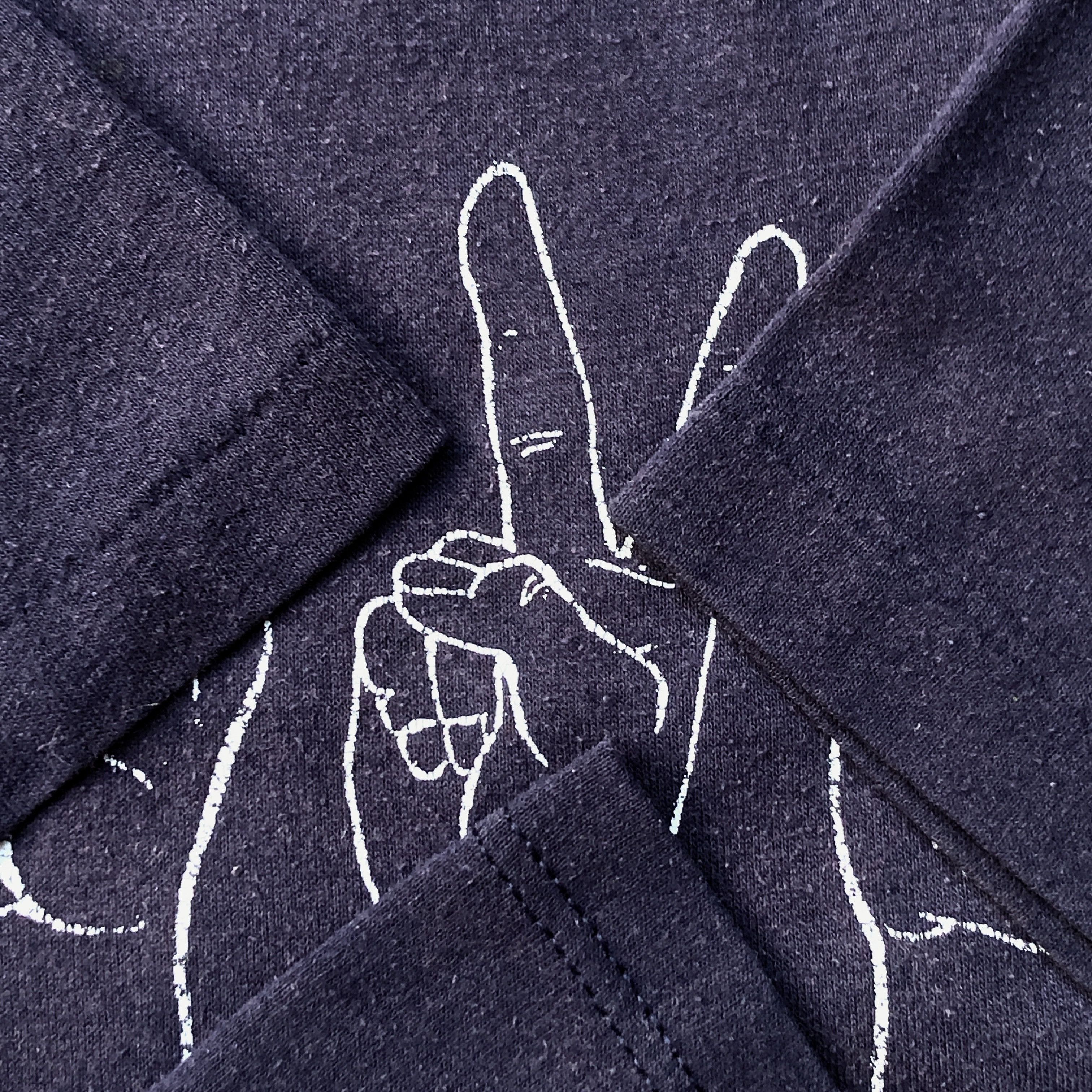 Vintage Vintage 80s American Sign Language tee faded navy L Size US L / EU 52-54 / 3 - 6 Thumbnail