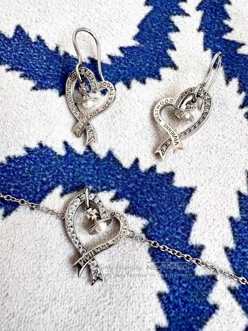 Vivienne Westwood Vivienne Westwood Vintage Sterling Silver Heart Ribbon Ear Size ONE SIZE - 1 Thumbnail