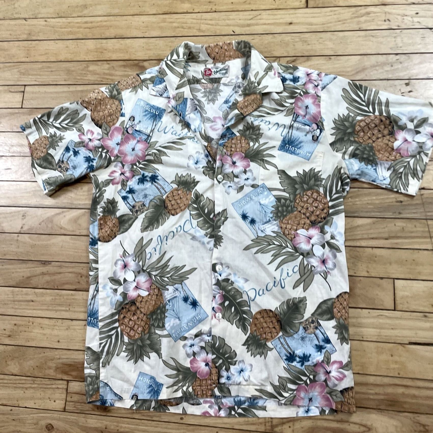 Hilo Hattie Hilo Hattie Hawaiian Button Shirt Men M Pacific Print Pineapple Graphic Relaxed Shirt Size US M / EU 48-50 / 2 - 2 Thumbnail