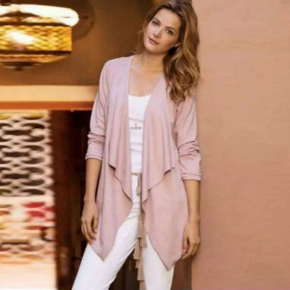 Other Soft‎ Surroundings Faux Suede Ultra Soft Pink Waterfall Car Size M / US 6-8 / IT 42-44 - 2 Thumbnail