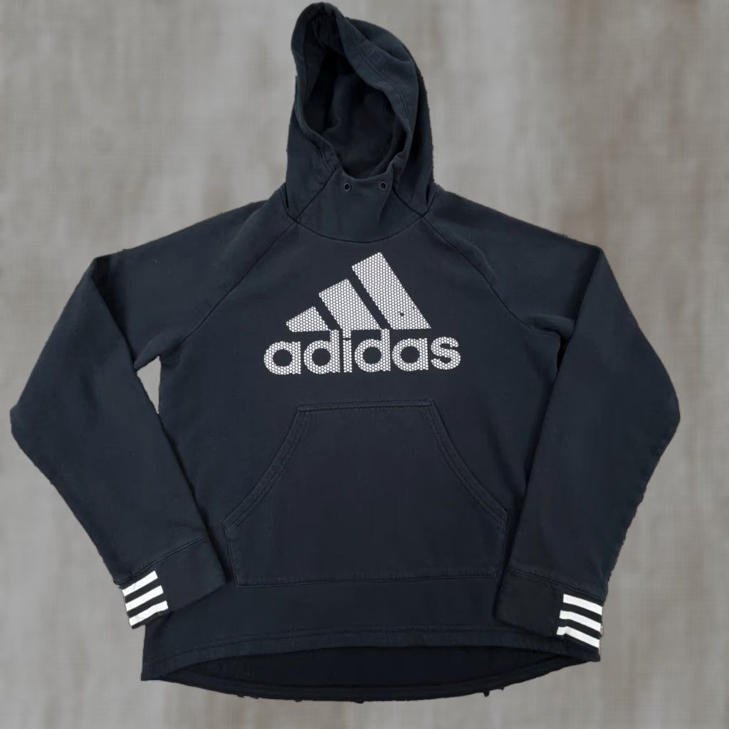 Adidas Adidas Hoodie Women Medium Black White Sweatshirt Faded Spell Out Ladies Size M / US 6-8 / IT 42-44 - 1 Thumbnail