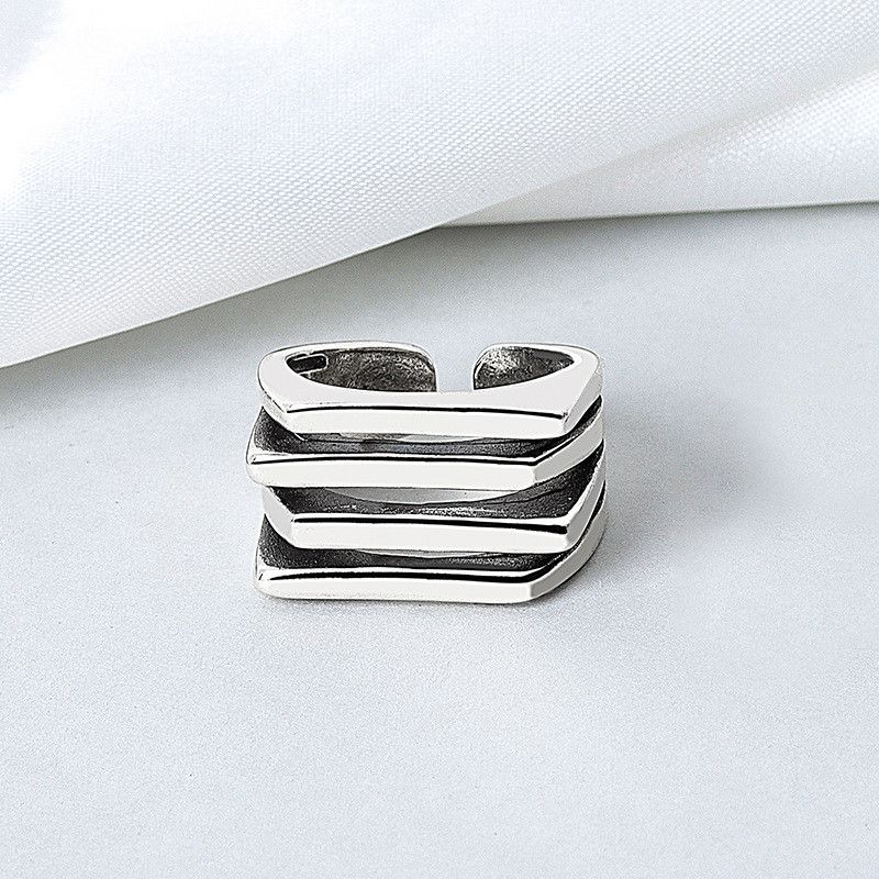 Jewelry × Vintage Multilayer Geometric Line Ring Size ONE SIZE - 3 Thumbnail