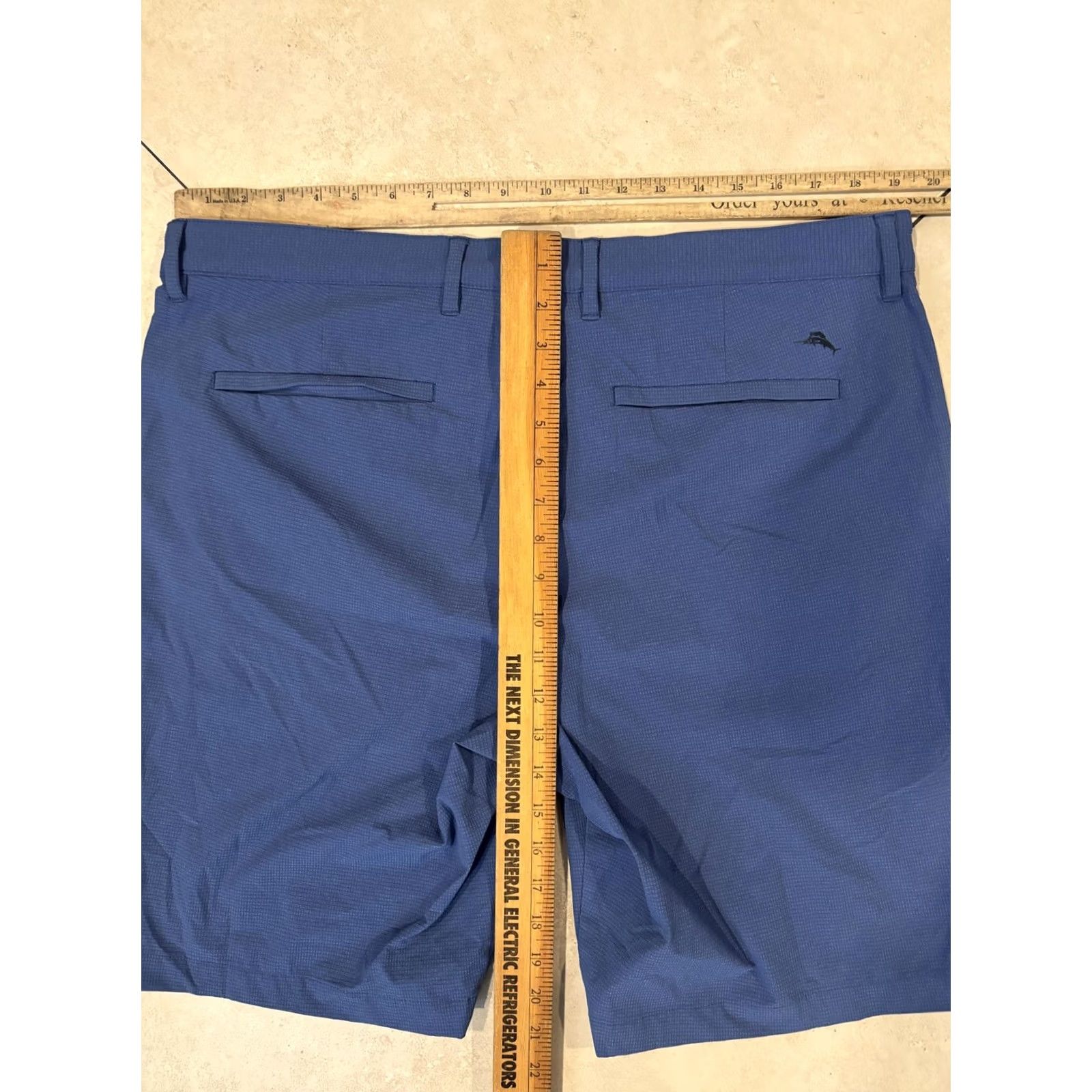 Tommy Bahama Tommy Bahama Shorts Mens 38 Blue Microfiber Check Stretch Chino Casual Golf Size US 38 / EU 54 - 7 Thumbnail