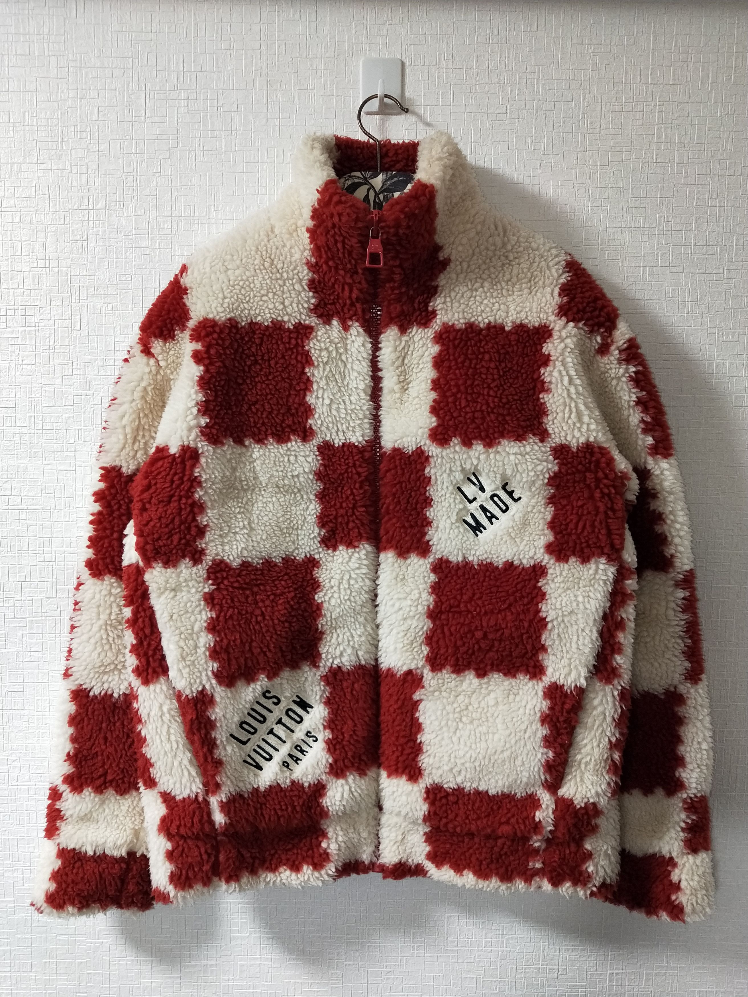 Louis Vuitton Jacquard Damier Fleece Jacket Size US M / EU 48-50 / 2 - 1 Thumbnail