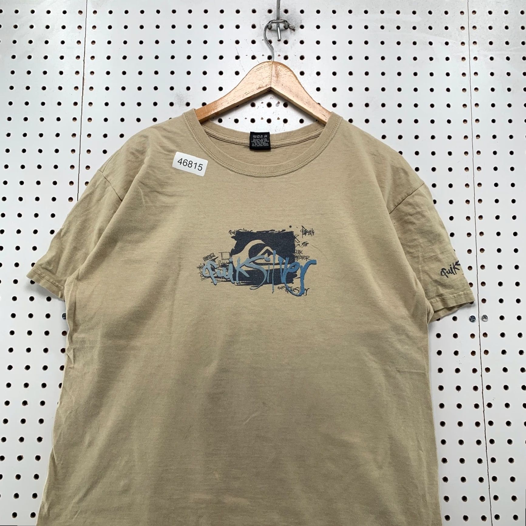 Quiksilver VINTAGE Quiksilver T-Shirt Mens L Beige Beach Surf 90s Tee Womens? Size US L / EU 52-54 / 3 - 3 Thumbnail