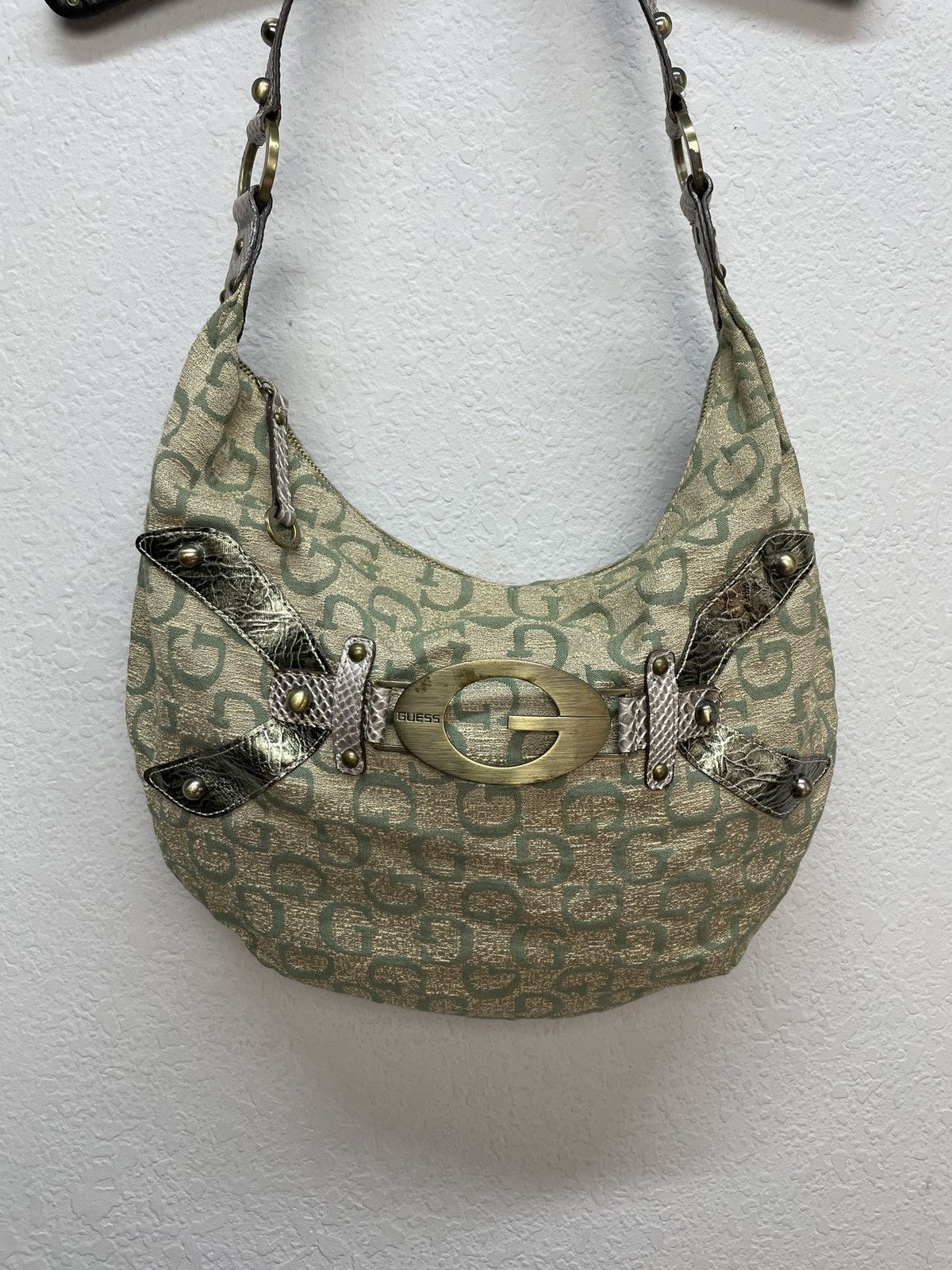 Guess × Vintage Rare🔥🔥 Y2K Vintage GUESS Baguette Shoulder Bag Denim Size ONE SIZE - 10 Thumbnail