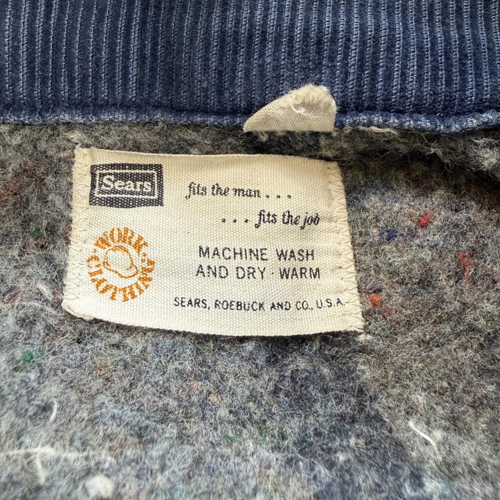 Sears Vintage 70s Sears Jacket Denim Chore Coat Blanket Lined XL Size US L / EU 52-54 / 3 - 4 Thumbnail