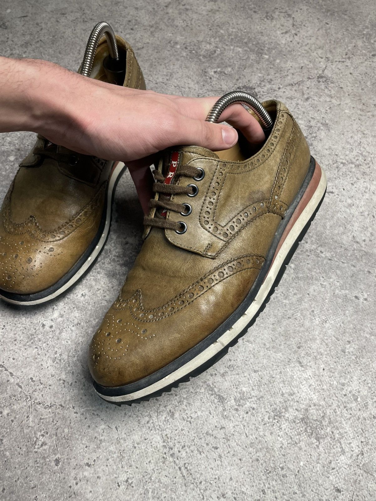 Prada Rare Prada Leather Brown shoes Size US 8.5 / EU 41-42 - 6 Thumbnail