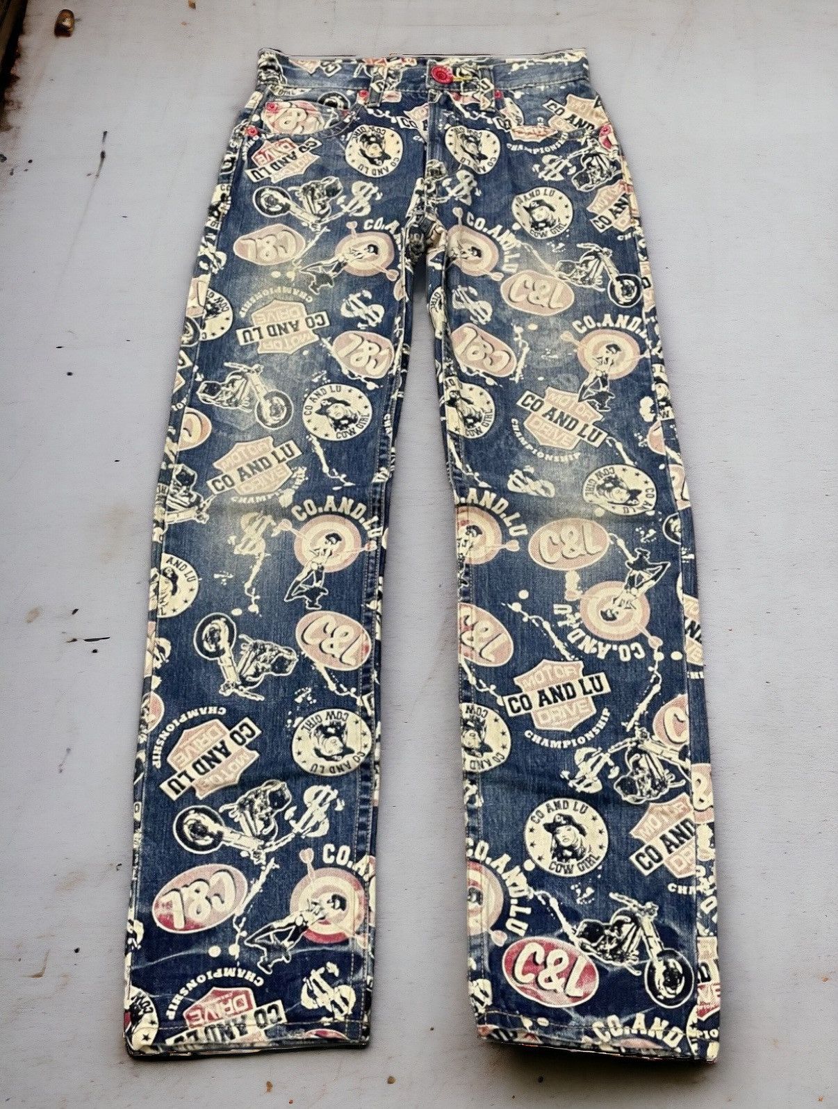 Hysteric Glamour Hysteric Glamour Style Co&Lu Japan All Over Print Jeans Size US 30 / EU 46 - 1 Thumbnail