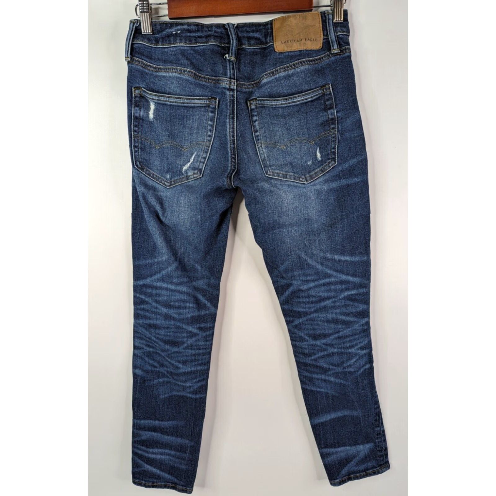 American Eagle Outfitters American Eagle Athletic Skinny Air Flex Plus Jeans Men's 26X28 Distressed Denim Size US 26 / EU 42 - 6 Thumbnail