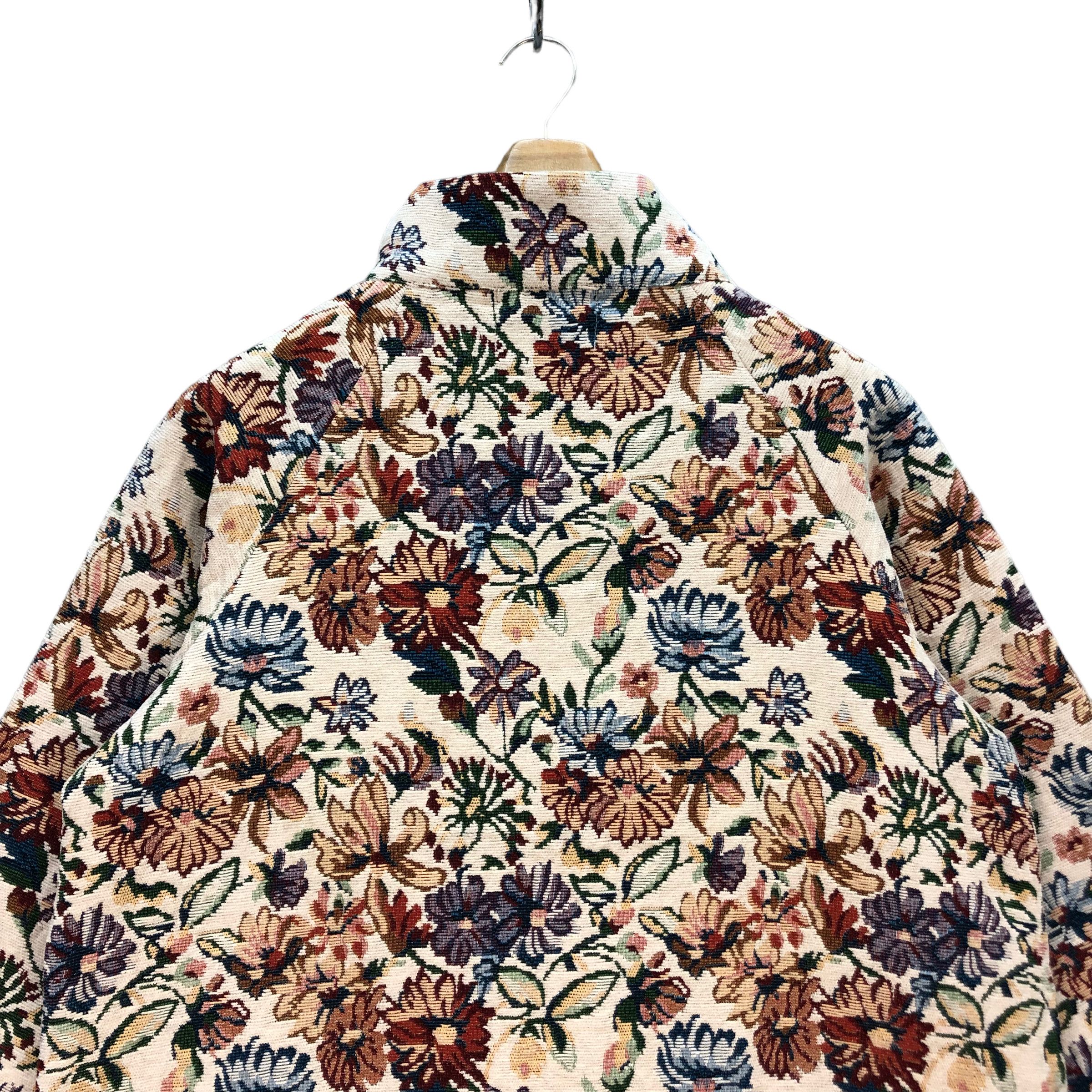 Japanese Brand LE CIEL A TEMPS DOUX FLORAL GRAPHIC LONG COAT #7362-134 Size M / US 6-8 / IT 42-44 - 11 Thumbnail