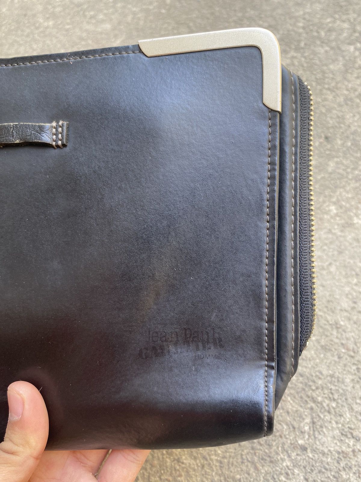 Jean Paul Gaultier × Vintage Jean Paul Gaultier 90s Leather Clutch Bag Size ONE SIZE - 3 Thumbnail