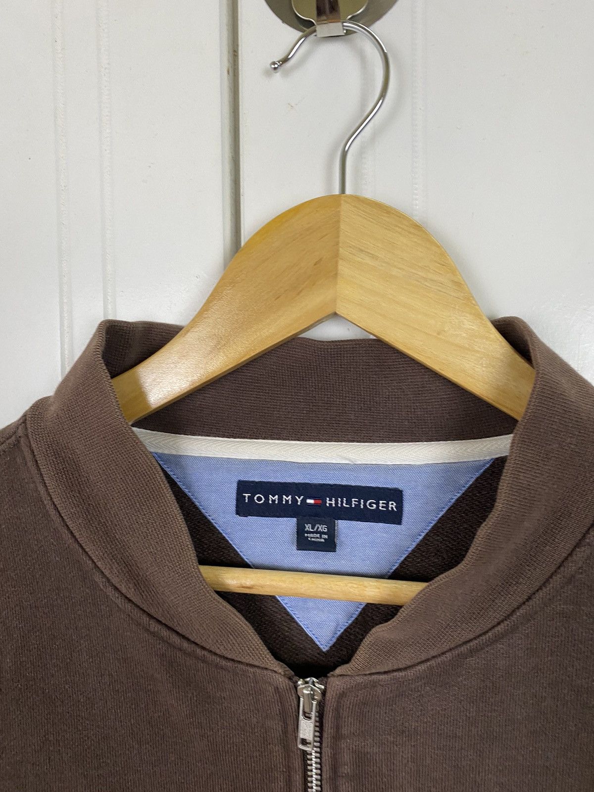 Tommy Hilfiger × Vintage Vintage Tommy Hilfiger Sweater Zip Up Size US XL / EU 56 / 4 - 9 Thumbnail